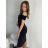Langes, elegantes, ärmelloses Carmen-Kleid für Damen (S/M, Einheitsgröße) ITALIAN FASHION IMPLP2373014065 schwarz S/M/L