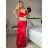 Langes trägerloses Abendkleid für Damen (S/M Einheitsgröße) ITALIAN FASHION IM425HELEN