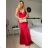 Langes trägerloses Abendkleid für Damen (S/M Einheitsgröße) ITALIAN FASHION IM425HELEN