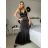 Langes trägerloses Abendkleid für Damen (S/M Einheitsgröße) ITALIAN FASHION IM425HELEN