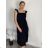 Shirt verlängert 3/4 Langarm Damen (L/XL/2XL ONE SIZE) ITALIAN FASHION IM423025 schwarz S / M