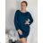 Ärmellose Jacke mit langen Ärmeln (uni sl) ITALIENISCHE Mode IMC17326 S/M/L blau