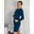 Ärmellose Jacke mit langen Ärmeln (uni sl) ITALIENISCHE Mode IMC17326 S/M/L blau
