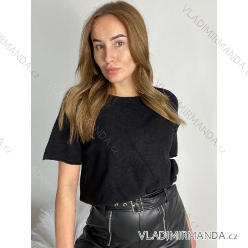 Damen Langarmshirt (S / M ONE SIZE) ITALIAN FASHION IMWG216041 S/M/L schwarz
