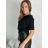 Damen Langarmshirt (S / M ONE SIZE) ITALIAN FASHION IMWG216041 S/M/L schwarz