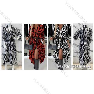 Damen Langarm Hoodie Kleid (S / M ONE SIZE) ITALIAN FASHION IMWA216095