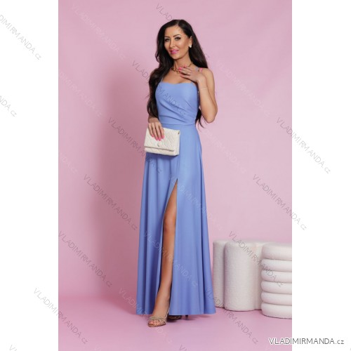 Trägerloses Partykleid aus Tüll für Damen (S/M/L ONE SIZE) ITALIAN FASHION IM923001 blauer Jeansstoff 34