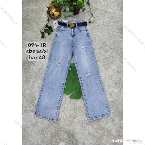 Damen lange Jeans mit Gürtel (XS-XL) MOG25094-1R