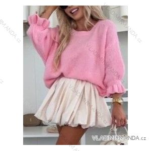 Langärmliger Pelzpullover für Damen (S/M/L ONE SIZE) ITALIAN FASHION IMWCH25116