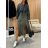 Damen Elegantes Kurzes Langarmkleid (S / M ONE SIZE) ITALIAN FASHION IMWC217235