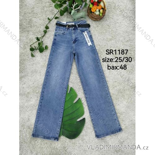 Lange Damenjeans mit Gürtel (XS-XL) MOG25096R
