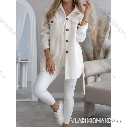 Langärmliger Button-Down-Mantel für Damen, übergroß (48/50/52 EINHEITSGRÖSSE) ITALIAN FASHION IMWGB25190