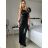 Šaty elegantní společenské na ramínka dámské (S/M ONE SIZE) ITALSKÁ MÓDA IM321608 -   schwarz -   S / M