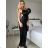 Šaty elegantní společenské na ramínka dámské (S/M ONE SIZE) ITALSKÁ MÓDA IM321608 -   schwarz -   S / M