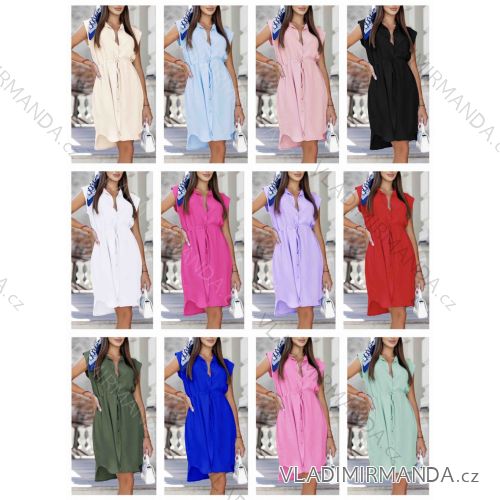 Elegantes Hemd Langarm Damen Kleid (S / M ONE SIZE) ITALIAN FASHION IMWY21734