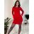 Ärmellose Jacke mit langen Ärmeln (uni sl) ITALIENISCHE Mode IMC17326 rot S/M/L