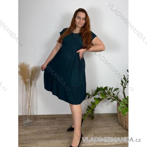 Übergroßes Sommerkleid mit kurzen Ärmeln für Damen (44/46/48 EINE GRÖSSE) ITALIAN FASHION IM425022
