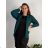 Elegante langärmlige Damenjacke, übergroß (48/50/52 EINHEITSGRÖSSE) ITALIAN FASHION IMD25513 -   Smaragdgrün -   48/50