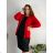 Elegante langärmlige Damenjacke, übergroß (48/50/52 EINHEITSGRÖSSE) ITALIAN FASHION IMD25513 48/50 rot