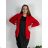 Elegante langärmlige Damenjacke, übergroß (48/50/52 EINHEITSGRÖSSE) ITALIAN FASHION IMD25513 48/50 rot