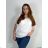 Tunika-Bluse, kurzärmelig, für Damen, Übergröße (XL/2XL/3XL, Einheitsgröße), ITALIAN FASHION IM424128