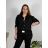 Elegantes Damen-Partykleid mit langen Ärmeln (S/M ONE SIZE) ITALIAN FASHION IM322282 56/58 schwarz