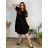 Kurzärmliges Sommerkleid aus Baumwolle für Damen (S / M / L / XL ONE SIZE) ITALIAN FASHION IMD22472