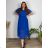 Elegantes Chiffonkleid Kurzarm Damen Übergröße (46/48/50 Einheitsgröße) ITALIAN FASHION IM425035