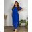 Elegantes Chiffonkleid Kurzarm Damen Übergröße (46/48/50 Einheitsgröße) ITALIAN FASHION IM425035 46/48 schwarz