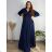 Trägerloses Partykleid aus Tüll für Damen (S/M/L ONE SIZE) ITALIAN FASHION IM923001 2XL dunkelblau