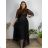 Kleid Kurzarm Damen (Uni L-2XL) ITALIENISCH MODA IMS25STELLA