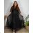 Kleid Kurzarm Damen (Uni L-2XL) ITALIENISCH MODA IMS25STELLA