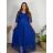 Kleid Kurzarm Damen (Uni L-2XL) ITALIENISCH MODA IMS25STELLA