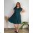 Übergroßes Sommerkleid mit kurzen Ärmeln für Damen (44/46/48 EINE GRÖSSE) ITALIAN FASHION IM425022
