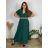 Sommerhemdkleid mit Gürtel, kurze Ärmel, Damen (42/44/46 EINHEITSGRÖSSE) ITALIAN FASHION IM425036