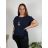Tunika mit Anhänger Kurzarm Damen Übergröße (54/56/58 Einheitsgröße) ITALIAN FASHION IM425031