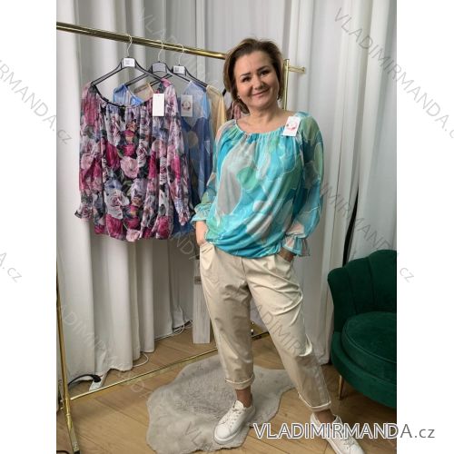 Langarm-Hemdkleid für Damen (S/M EINHEITSGRÖSSE) ITALIAN FASHION IMWD232607