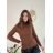 Langarm-Rollkragenpullover für Damen (uni sm) ITALIAN MODA IM919JM-5809-58