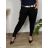 Elegante Hose mit Gürtel für Damen (S/M/L ONE SIZE) ITALIAN FASHION IM425057 46/48 schwarz