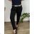 Elegante Hose mit Gürtel für Damen (S/M/L ONE SIZE) ITALIAN FASHION IM425057 46/48 schwarz