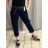 Elegante Hose mit Gürtel für Damen (S/M/L ONE SIZE) ITALIAN FASHION IM425057 M / L dunkelblau