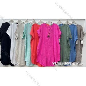 Kurzes Sommerkleid mit langen Ärmeln für Damen, übergroß (54/56/58 Einheitsgröße) ITALIAN FASHION IM425070
