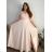 Damen Plus Size (42-46) langes elegantes ärmelloses Partykleid POLISH FASHION PMLBC23265-10 50 růžová meruňková