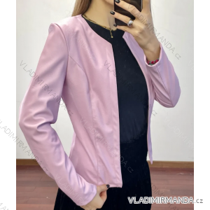 Damen-Lederjacke mit langen Ärmeln (Einheitsgröße S/M) ITALIAN FASHION IMPDY23FLL86026/88026