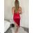 Langes elegantes Damenkleid mit Trägern (S/M ONE SIZE) ITALIAN FASHION IMPLP2330000125 -   rot -   S / M