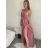 Langes, geselliges Satinkleid mit variabler Bindung für Damen (Einheitsgröße S/M/L) ITALIAN FASHION IMPLP2437080095 -   Rose alte Rose -   S/M/L