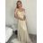 Kleid klassische Kurzarm Frauen (Uni S / M) ITALIAN FASHION IMC20203