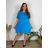 Elegante Hose mit Gürtel für Damen (S/M/L ONE SIZE) ITALIAN FASHION IM425057 52/54 Königsblau