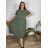 Shirt verlängert 3/4 Langarm Damen (L/XL/2XL ONE SIZE) ITALIAN FASHION IM423025 -   modrá petrolejová -   54/56/58