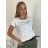 T-Shirt mit kurzen Ärmeln dicke Damen (uni sl) ITALIAN Fashion IM5171191 S / M / L Weiß
